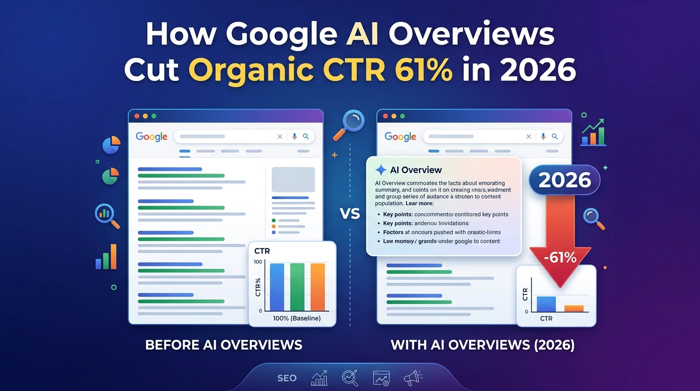 How Google AI Overviews Cut Organic CTR 61% in 2026